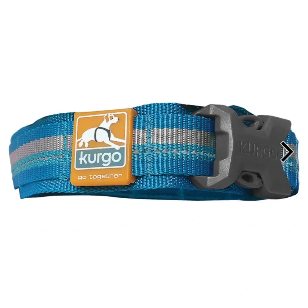 Kurgo Reflective Blue Dog Collar with Opener